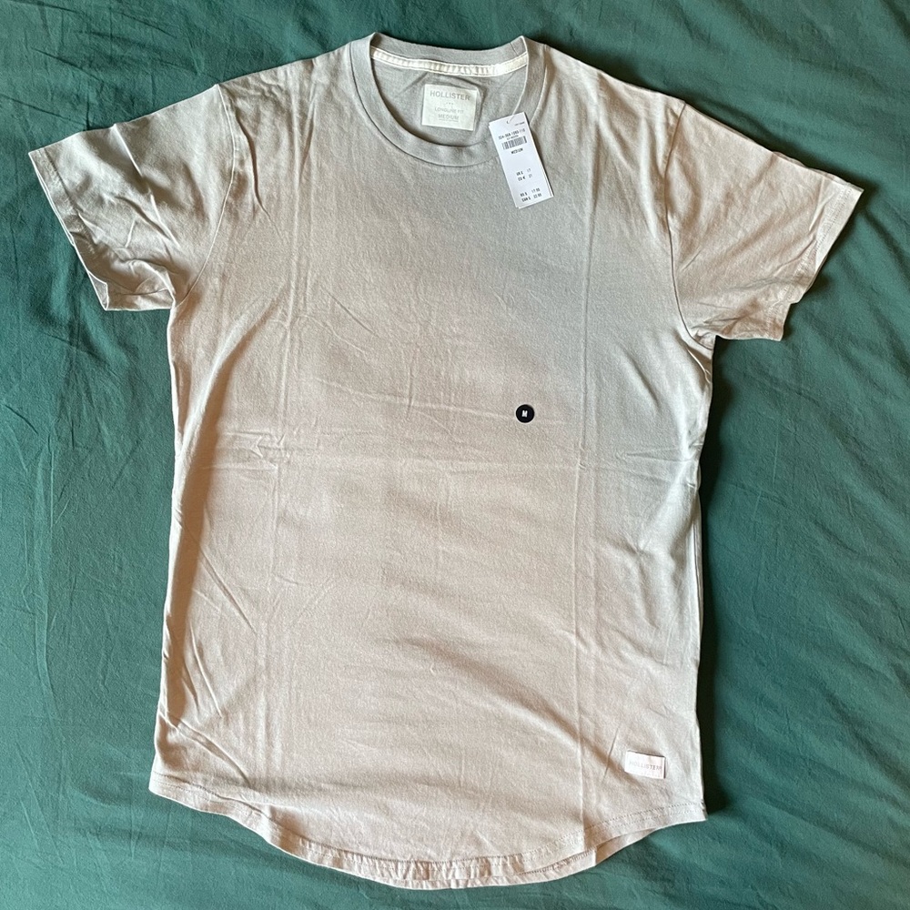 Hollister Longline Curved Hem Crew T-Shirt